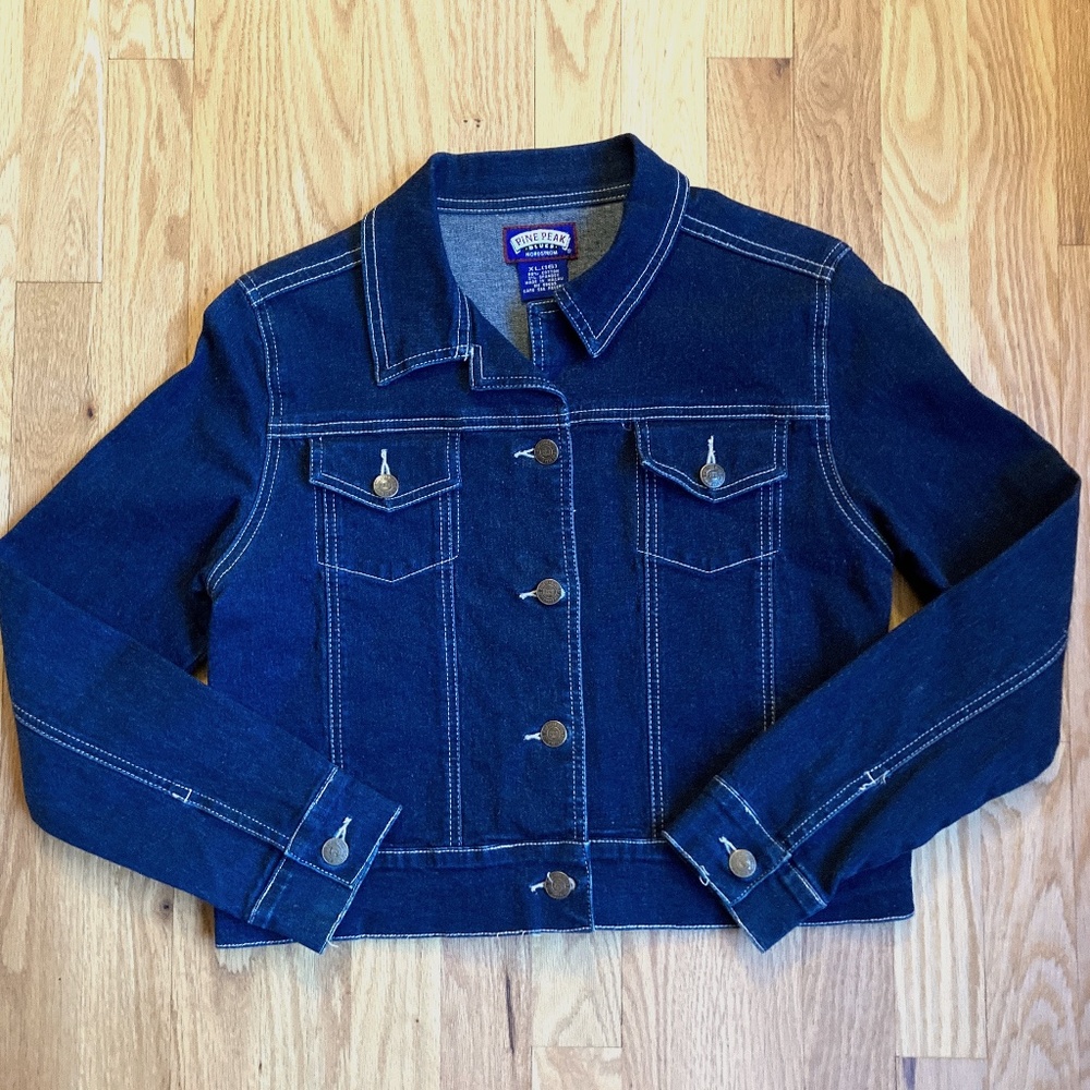 Nordstrom Girl's Stretch Denim Jacket, Size XL (16)